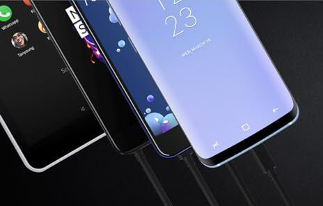 SABRENT CB-C6X6 6-Pack 22AWG Premium 6ft USB-C to USB A 2.0 Cables 